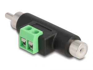 DeLOCK RCA Male to RCA Female Adapter for Terminal Block