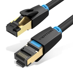 Vention IKABH Netzwerkkabel, schwarz, 2 m, Cat8 S/FTP (S-STP)