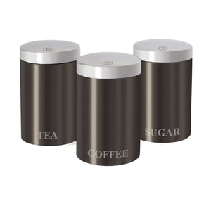 Berlinger Haus BH/1348 Küchenbehälter Set mit Behältern für Tee, Kaffee und Zucker Edelstahl