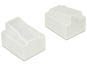 DeLOCK 64016 RJ-45-Steckdosenabdeckung, transparent, 10 Stück.