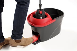 Vileda Ultramat Turbo XL mop Suchy i Mokry Mikrofibra Czarny, Czerwony