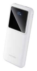 Vention Powerbank, ventilation, FHKW0, 10 000 mAh, mikro-USB, USB-C, 2xUSB-A, vit