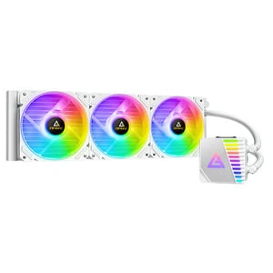 Antec Symphony 360 ARGB White All-in-One-Flüssigkeitskühler für den Prozessor, 12 cm, schwarz, weiß, 1 Stück.