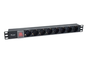Equip 333286 Power Distribution Unit (PDU) with 8 x Power Outlets, 1U, Black