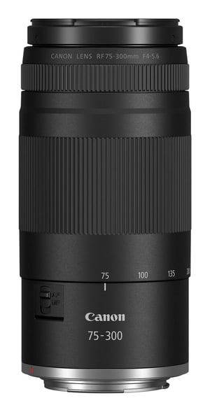 Canon RF 75-300 mm F4-5.6 Cropped frame(APS-C) camera Soczewka powiększająca Czarny