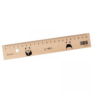 Pagna Save me Panda Skala linijki Drewno Czarny, Drewno 1 szt.