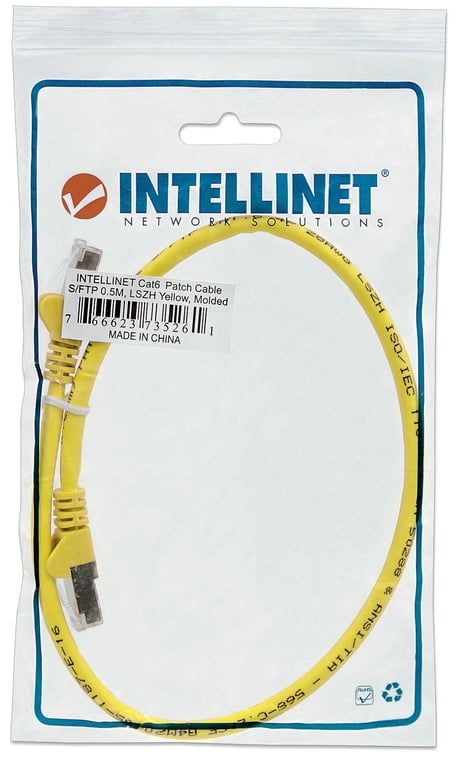Intellinet Cat5e, SFTP, 2m kabel sieciowy Żółty SF/UTP (S-FTP)