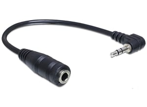DeLOCK 65397 kabel audio 0,14 m 2.5mm 3.5mm Czarny