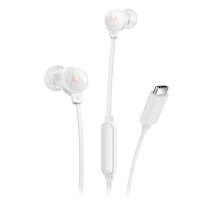 Motorola EARBUDS3CSWHITE Kopfhörer/Headset, kabelgebunden, In-Ear, Telefonie/Musik, USB Typ C, Weiß
