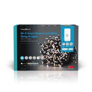 Nedis WIFILX02W400 dekorativ belysning Lätt dekorationsljusslinga 400 st. LED 3,88 W G