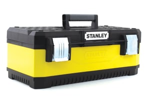 Stanley 1-95-612 Tool Box, Metal and Plastic, Black and Yellow