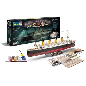 Revell Geschenkset „100 Jahre TITANIC“ – Modell des Passagierschiffs, Bausatz im Maßstab 1:400