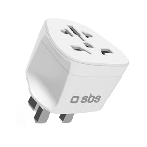 SBS TEADAPTUKWORLD adapter wtyczek zasilających Typ D (UK) Uniwersalne Biały