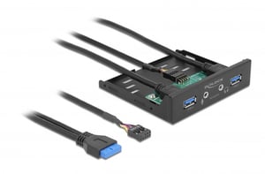 DeLOCK 3,5″ USB 3.2 Gen 1 Frontblende 2 x USB Typ A + HD-Audio