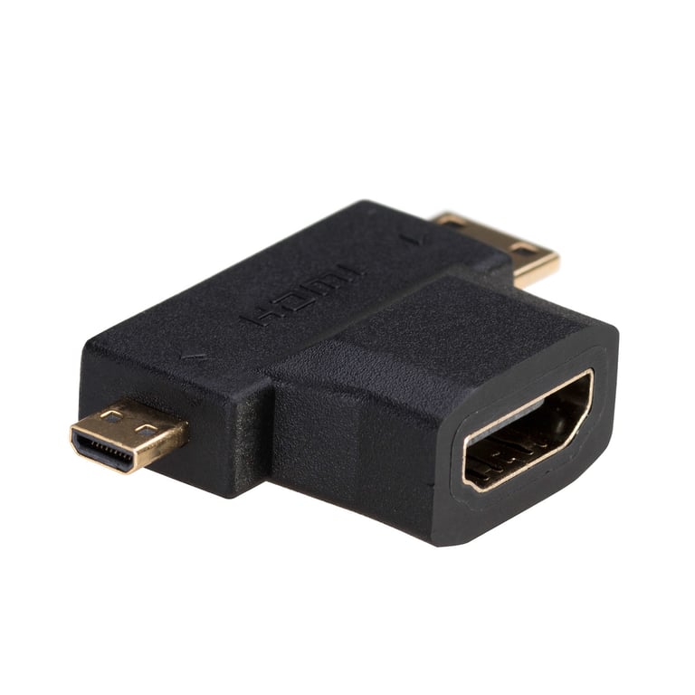Akyga AK-AD-23 przejściówka do kabli HDMI miniHDMI / microHDMI Czarny