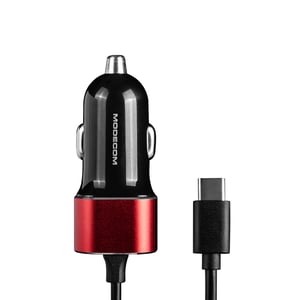 Modecom MC-CU2K-09-TC Aparat cyfrowy, Słuchawki, Zestaw słuchawkowy, Przenośny głośnik, Smartfon, Tablet Czarny, Czerwony Zapalniczka Automatyczna