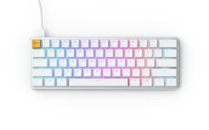 Glorious Gaming GMMK USB-Tastatur, QWERTY, US-amerikanisch, international, silber, weiß