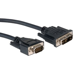 ROLINE 11.04.5420 adapter kablowy 2 m DVI-A VGA (D-Sub) Czarny