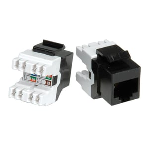 ROLINE Cat.5e Keystone-Buchse, RJ-45, ungeschirmt, schwarz