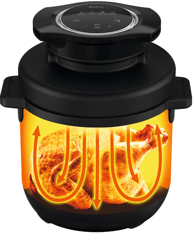 Tefal Turbo Cuisine & Fry CY7788 7,6 l Czarny 1200 W