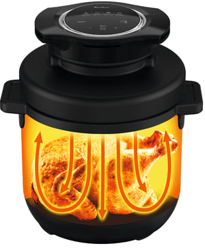 Tefal Turbo Cuisine & Fry CY7788 7,6 l Czarny 1200 W
