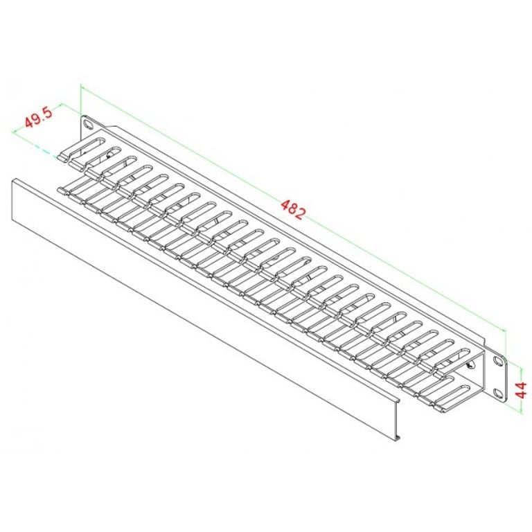 Techly I-CASE CABLE-PL części do stojaków Panel zarządzania kablami