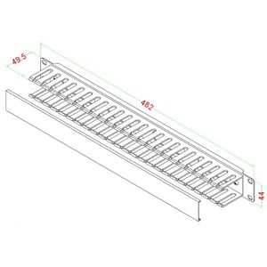 Techly I-CASE CABLE-PL części do stojaków Panel zarządzania kablami