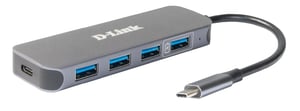 D-Link DUB-2340 USB Type-C-hubbar och koncentratorer 5000 Mbit/s Grå