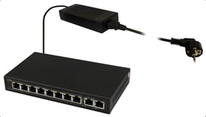 PULSAR SG108 przełącznik sieciowy Gigabit Ethernet (10/100/1000) Obsługa PoE Czarny