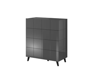 Cama komoda 4S REJA grafit połysk/grafit połysk