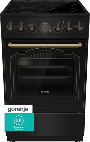 Gorenje GECS5B70CLB Kuchenka wolnostojąca Prąd elektryczny Ceramiczna Czarny