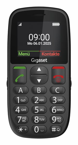 Gigaset GL395 5.59 cm (2.2") 90 g Black Phone for Seniors