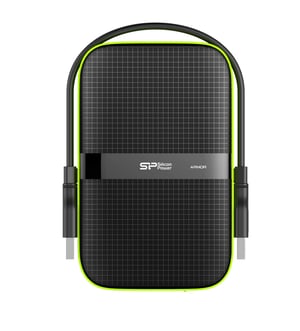Silicon Power Armor A60 zewnętrzny dysk twarde 4 TB 2.5" Micro-USB B 3.2 Gen 1 (3.1 Gen 1) Czarny, Zielony