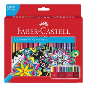 Faber-Castell 111260 Multicolor Colored Pencils, 60-pack
