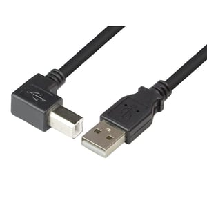 Techly ICOC U-AB-10-ANG USB-Kabel USB 2.0 1 m USB A – USB B Schwarz