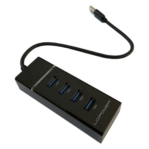LC-Power LC-HUB-U3-4 huby i koncentratory USB 3.2 Gen 1 (3.1 Gen 1) Type-A 5000 Mbit/s Czarny