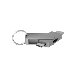 Terratec 272989 USB Type-C to 2 x Micro-USB Adapter, Silver