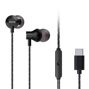 Aiwa ESTM-50USB-C Kopfhörer-Set, kabelgebunden, In-Ear, Anrufe/Musik, USB Typ C, Schwarz