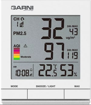 GARNI 204 OneCare White LCD Battery/USB