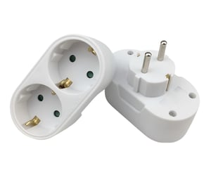 Microconnect PESCHPLUG2 adapter wtyczek zasilających Typu F Biały