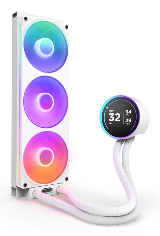 фото Водяне охолодження Nzxt Kraken Elite 360 RGB White (RL-KR36E-W2)