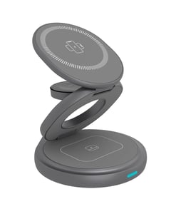 ICY BOX IB-SH101-CH Hörlurar, smartphone, smartklocka Antracit, grå Snabbladdning Inbyggd