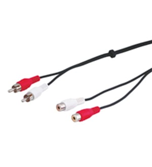 Goobay AVK 125-1000 10.0m kabel audio 10 m 2 x RCA Czarny