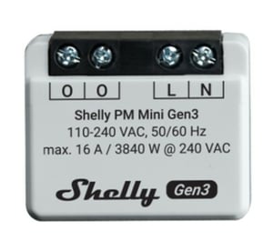 Shelly PM Mini Gen3 Mądry przełącznik 1P Szary