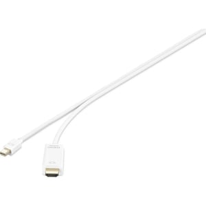 Renkforce RF-3697532 adapter kablowy 0,5 m Mini DisplayPort HDMI Biały