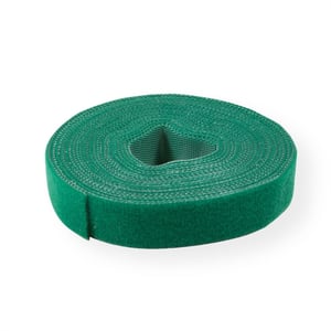 VALUE 25.99.5251 Kabelband med kardborreband för kablar, grönt, 5 st.