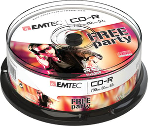 Emtec ECOC802552CB CD-R 700 MB 52x, 25-pack