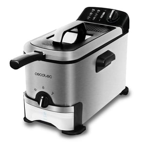 Cecotec CleanFry Infinity 3000 ProFilter Pojedyńczy 3 l 2400 W Frytkownica Czarny, Stal nierdzewna