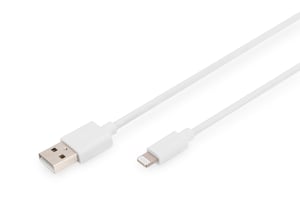 Digitus USB-A-zu-Lightning-Kabel für Datenübertragung/Aufladen, MFI-zertifiziert, 2 m