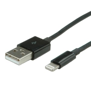 VALUE USB A/Lightning 1 m Svart